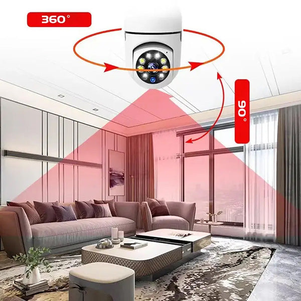💡 BULBCAM – Cameră inteligentă de supraveghere 360° în formă de bec